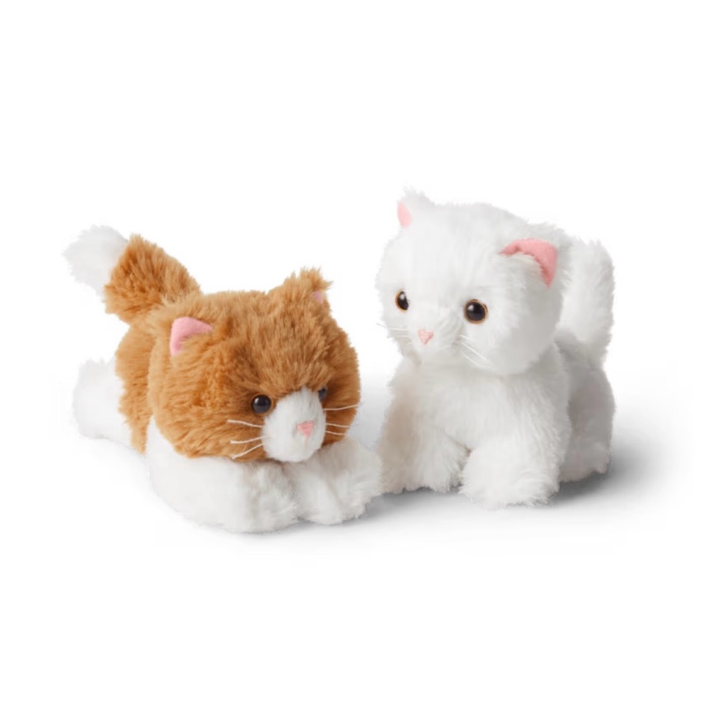 AMERICAN GIRL Rebecca’s Kittens Plush Set White & Brown Pair Soft Dolls